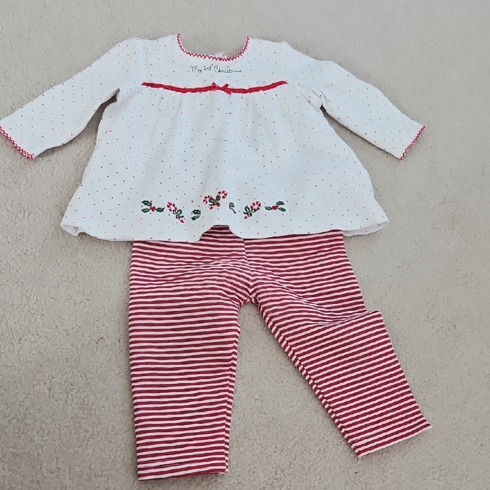 Little Me White and Red Kids Pajama Set